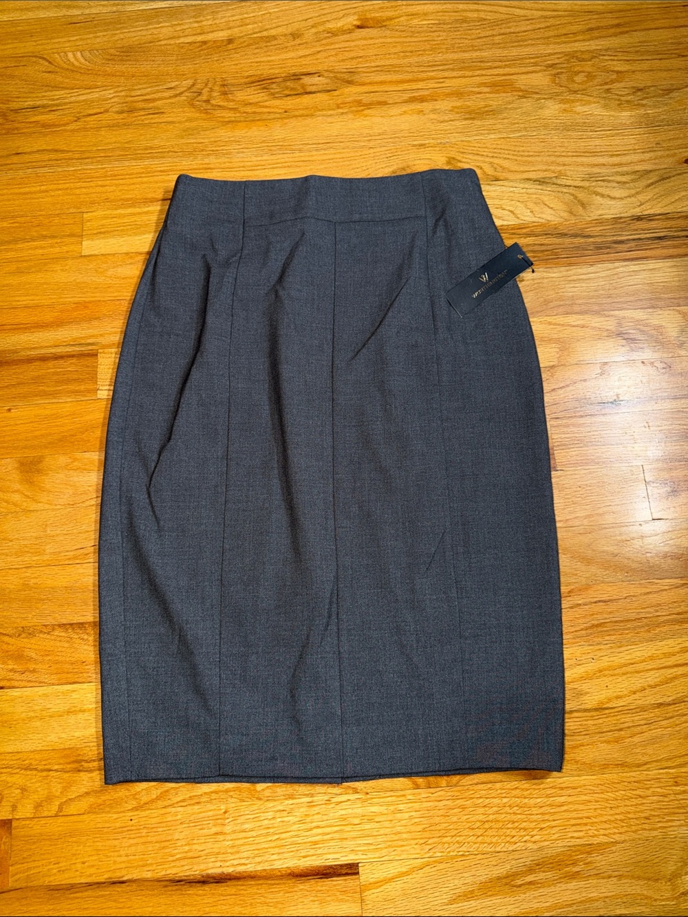 Worthington Charcoal Gray Structured Tailored Pencil Skirt Size [4] NWT